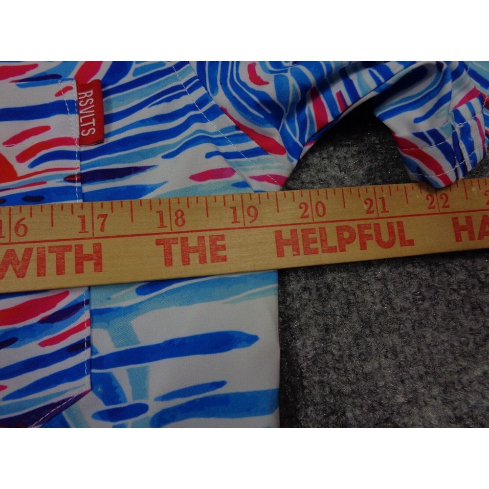 RSVLTS Shirt Mens S Blue Waves Surfer Sunset Hawaiian Dare Mighty Things - Picture 11 of 12